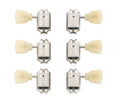 Gibson Deluxe Yellow Key Tuner Set, Vintage Nickel