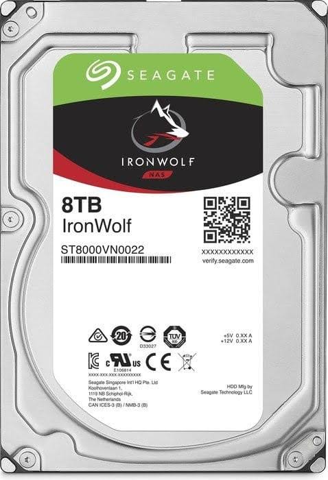 Seagate IronWolf 8 TB Internal HDD - 3.5x22 - ST8000VN004 - SATA 6Gb/s - 7,200 rpm