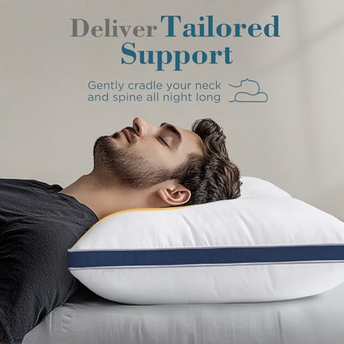 viewstar Bed Pillows King Size Set of 2, Hotel Quality, Down Alternative Big Pillow for Back, Stomach or Side Sleepers, Firm