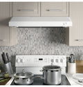 GE - 30 Convertible Range Hood - White on white