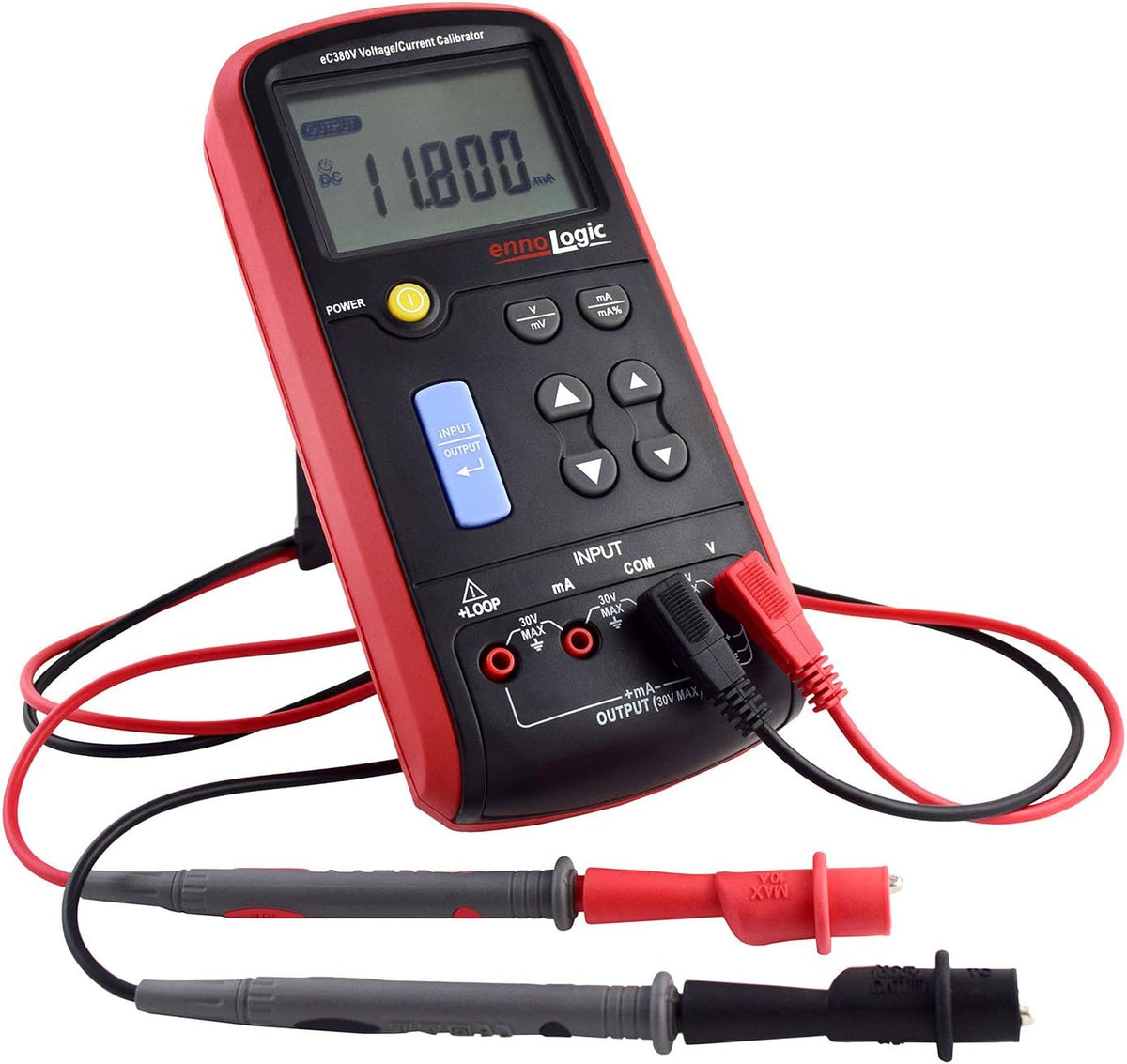 ennoLogic Volt mA Loop Process Calibrator eC380V - 0-20V and 4-20mA Signal Generator Simulator ?C Portable Precision Volt Millivolt and mA Generator and Meter for Transmitters, Current Loops, PLC