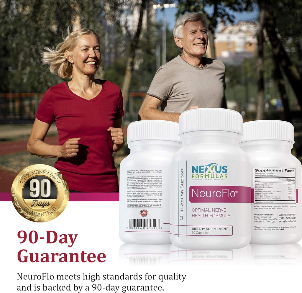 Nexus Formulas NeuroFlo Supplement - Circulation and Vein Support for Healthy Legs - Horse Chestnut Formula for Nerve Function, Numbness, Tingling