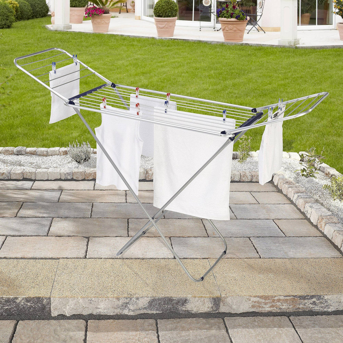 Leifheit Siena 180 Aluminum Drying Rack - Silver