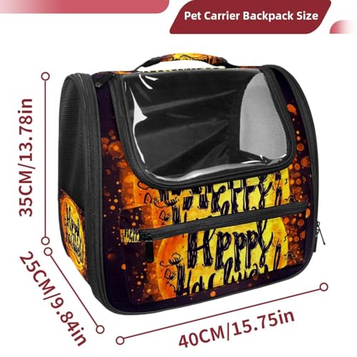 Halloween Pet Carrier Airline Approved Pet Carrier Bag Dog Carrier for Small Medium Cats Dogs Puppies Kitten
