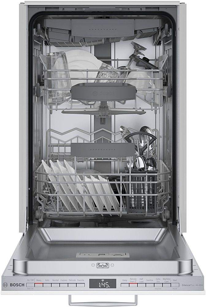 Bosch - 800 Series 18 Top Control Smart Built-In Dishwasher with 3rd Rack and 44 dBA - Custom Panel Ready