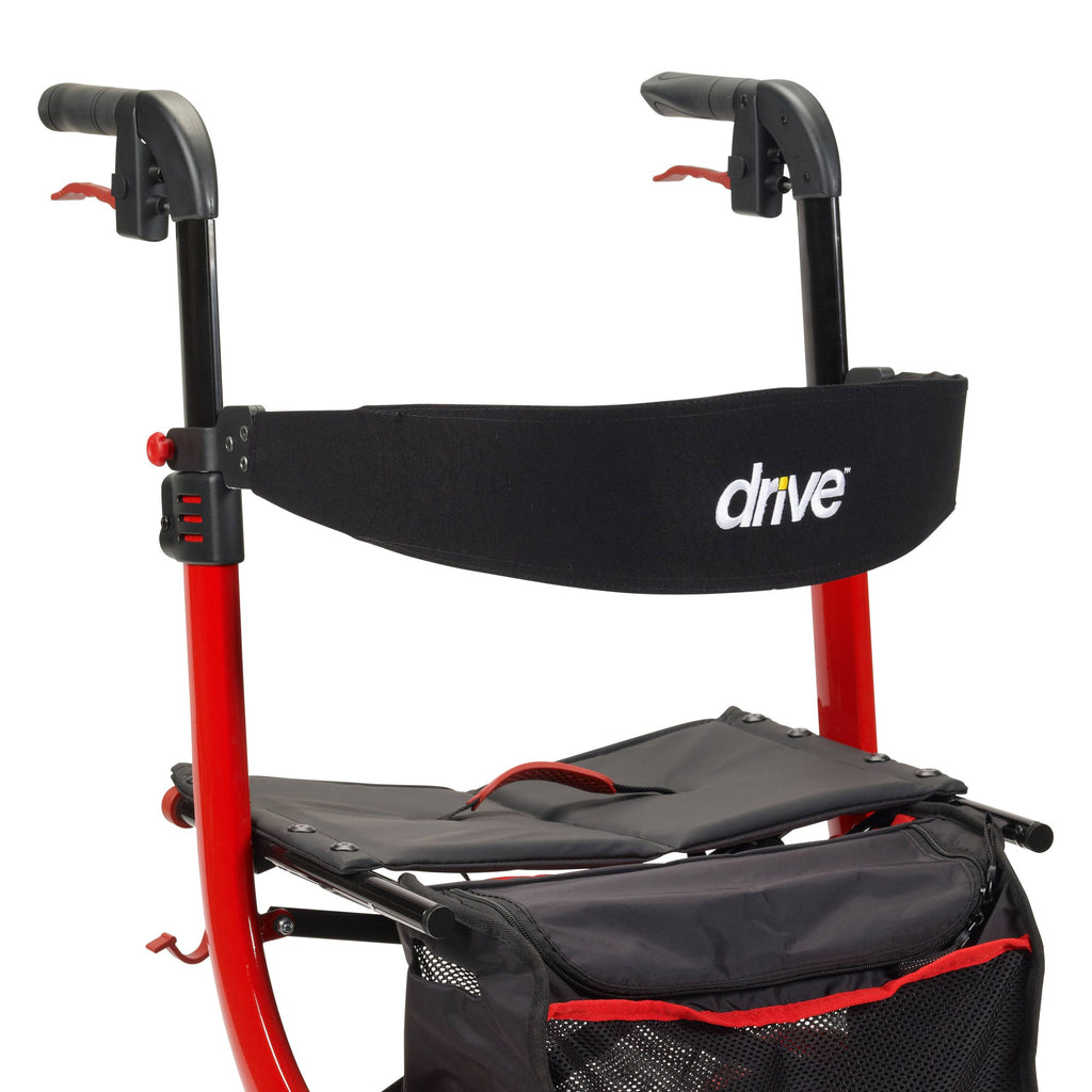 Drive Medical Nitro Euro Style Rollator Walker (Red)