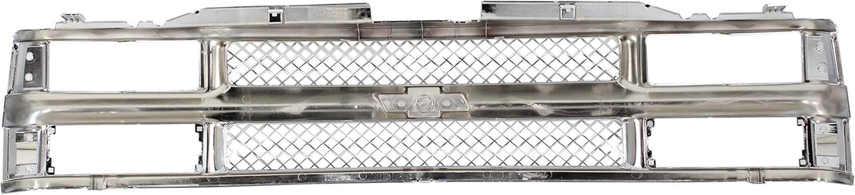 Garage-Pro Grille Assembly Compatible with CHEVROLET C/K FULL SIZE P/U 1994-2000/SUBURBAN 1994-1999 Mesh Insert All Chrome with Dual/Composite HL