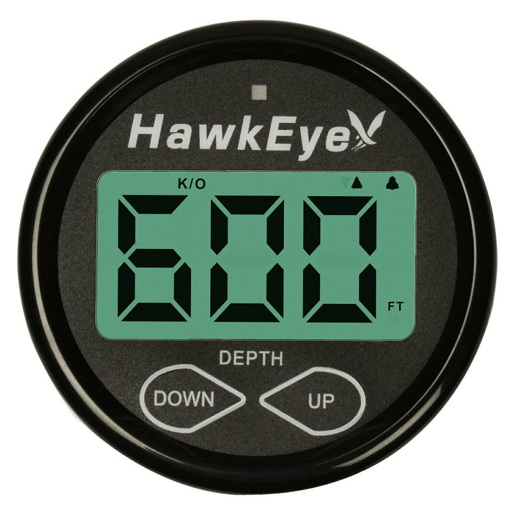 Hawkeye DT1B Softglow LCD Boat Mount Depth Sounder - Black/White