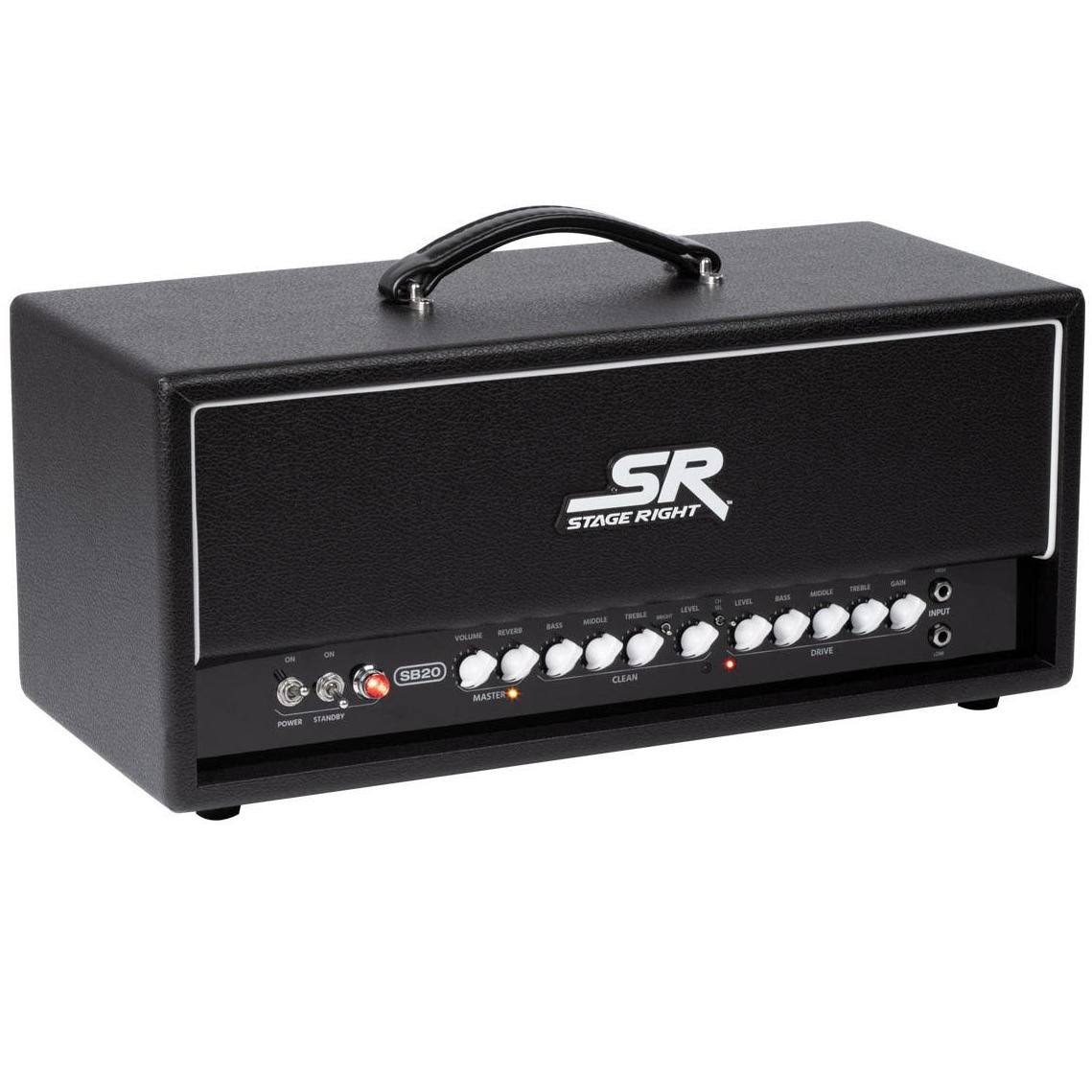 Stage Right by Monoprice SB20 50-Watt All Tube 2-Channel Guitar Amp Head with Reverb