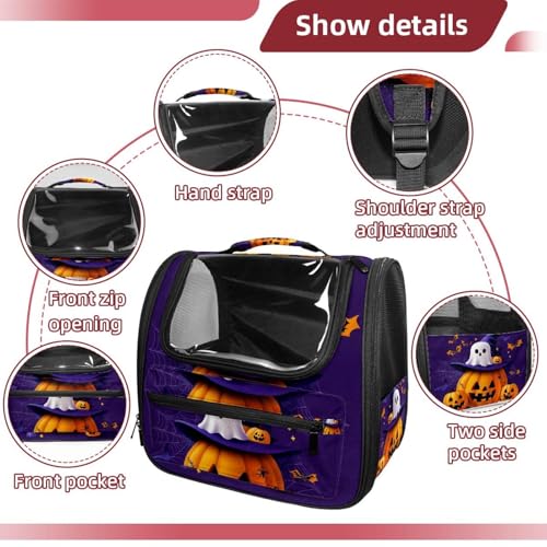 Halloween Pet Carrier Airline Approved Pet Carrier Bag Dog Carrier for Small Medium Cats Dogs Puppies Kitten