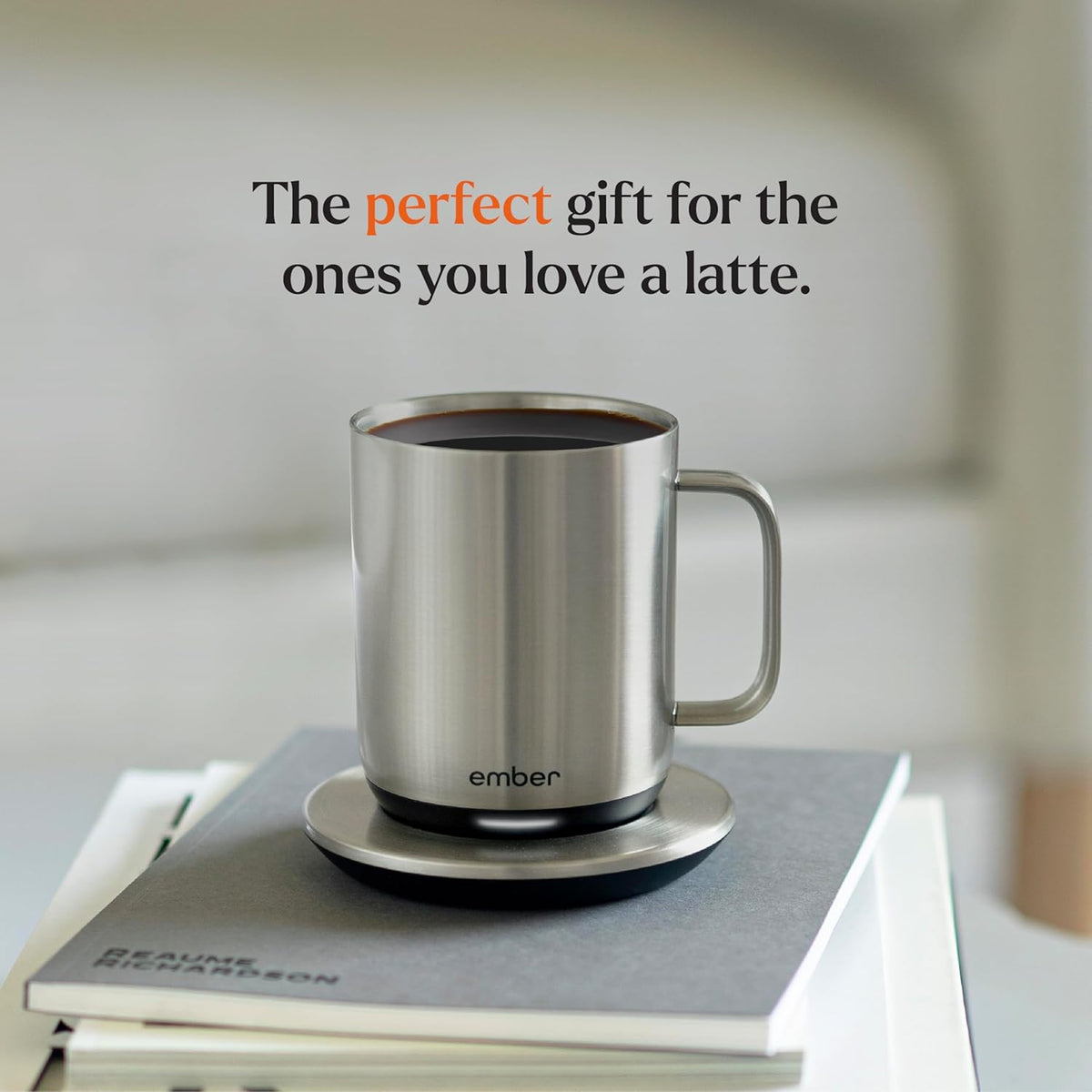 Ember Temperature Control Smart Mug 2, 14 Oz, App-Controlled Heated Coffee Mug with 80 Min Battery Life and Improved Design, White