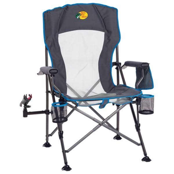 Bass Pro Shops Lunker Lounger Fishing Chair - Gray/Blue