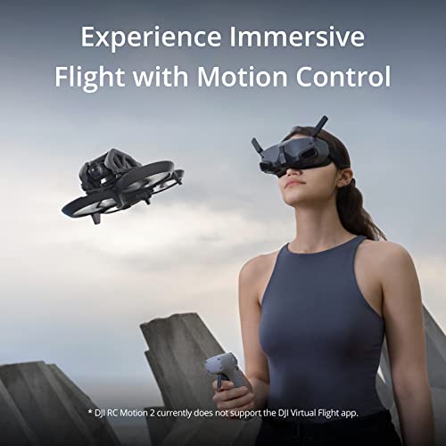 DJI Avata Explorer Combo, First-Person View Drone with Camera 4K, Super-Wide 155?? FOV, Includes New RC Motion 2 and Goggles Integra Black, FAA Remote ID Compliant