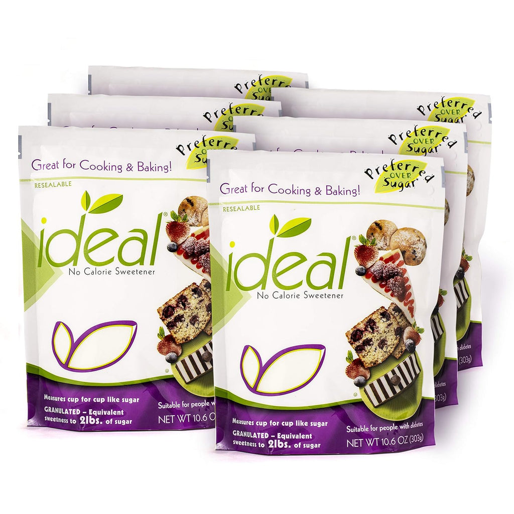 Ideal No Calorie Xylitol Sweetener: Natural, Non GMO, Keto Friendly, Bulk Granulated Sugar Substitute and Alternative, 10.6 Ounces Per Pouch - 6 Pouches 2024 Best Sellers