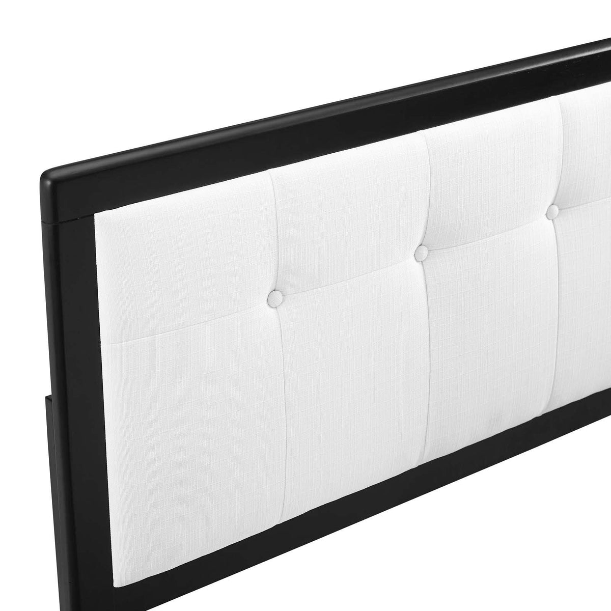 Modway Draper Tufted Queen Fabric and Wood Headboard - Walnut Charcoal