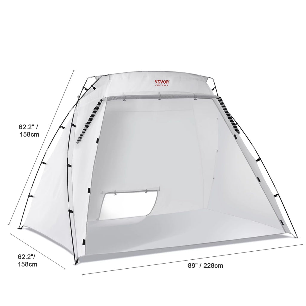 SKYSHALO Portable Paint Booth, Larger Spray Paint Tent with Built-in Floor & Mesh Screen, 7.5x5.2x5.2ft Spray Paint Shelter, Painting Tent Station for Furniture DIY Hobby Tool
