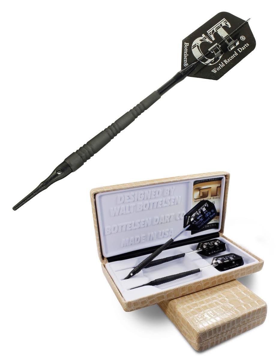 Bottelsen 20Gt3Bk 20 G GT Soft Tip Black Steel Thrust Cut Dart - 90 Percent Tungsten