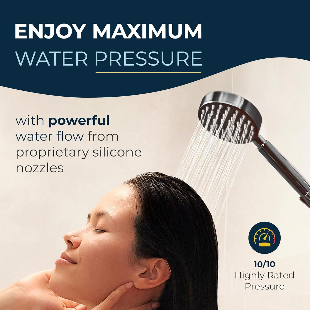 HammerHead Showers? Solid Metal LOW FLOW Handheld Shower Head with Hose and Brass Holder - OIL RUBBED BRONZE ?C Water Saving 1.75 GPM Detachable Shower Head - Adjustable Shower Wand Bracket & 6ft Hose