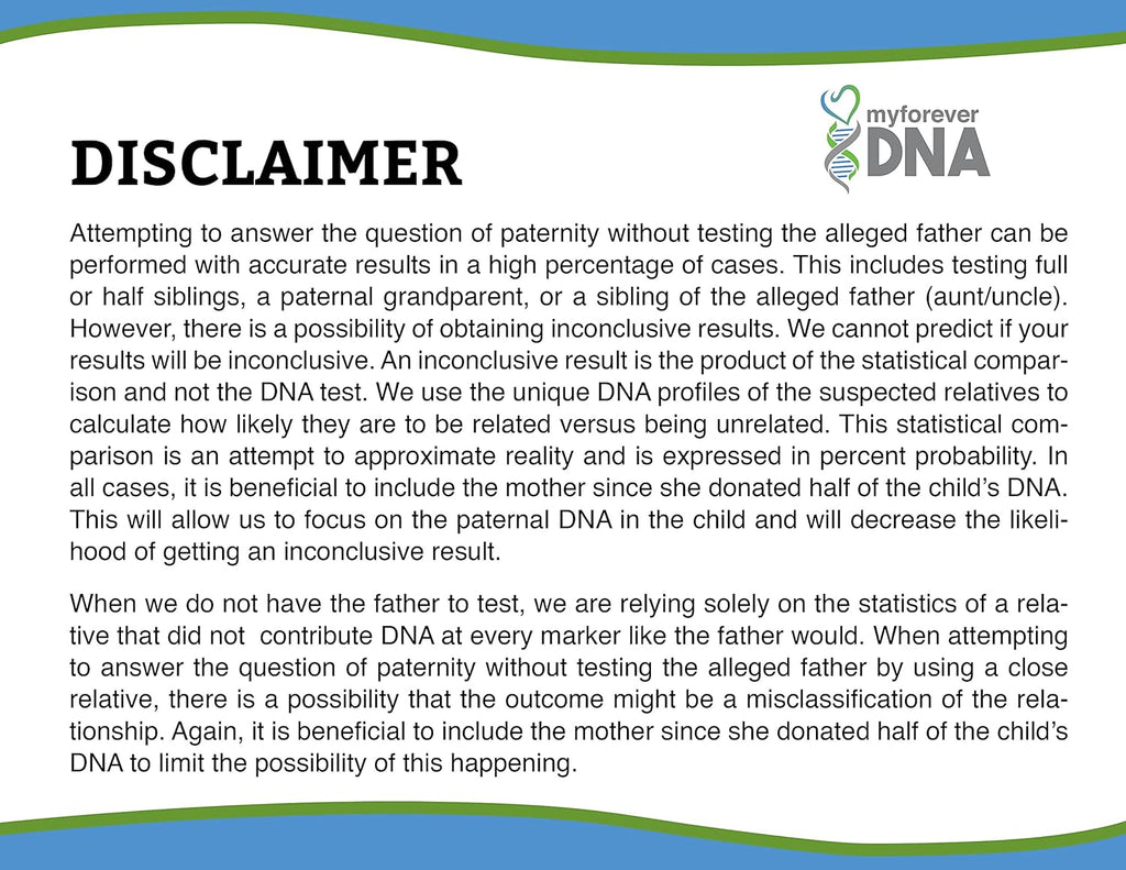 My Forever DNA - Sibling DNA Test KIT Includes All Lab Fees & Shipping to Lab 46 (Genetic) DNA Marker Test Accurate & Confidential