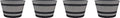 Southern Patio 15.5 Resin Whiskey Barrel Planter, Birchwood Grey (Pack of 4)