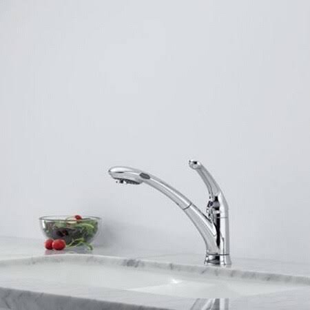 Delta 470-WE-DST Signature Single Handle Pull-Out Kitchen Faucet Chrome