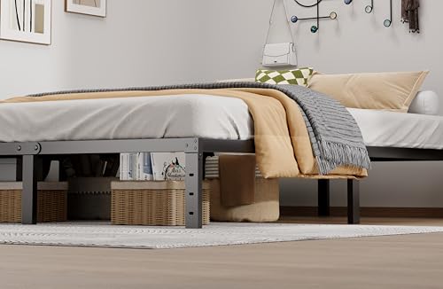 Metal Bed Frame Full Size - 14 Inch Heavy-Duty Full Platform Bed Frame No Box Spring Needed, Easy Assembly, Noise-Free, Sturdy Mattress Foundation, Underbed Storage Space