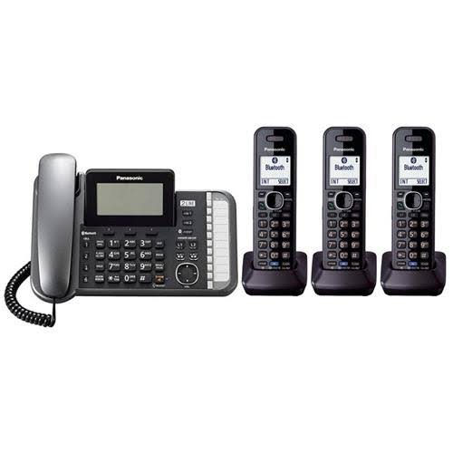 Panasonic Kx-tg9582b + (2) KX-TGA950B 4 Handset Corded - Cordless 2 Li