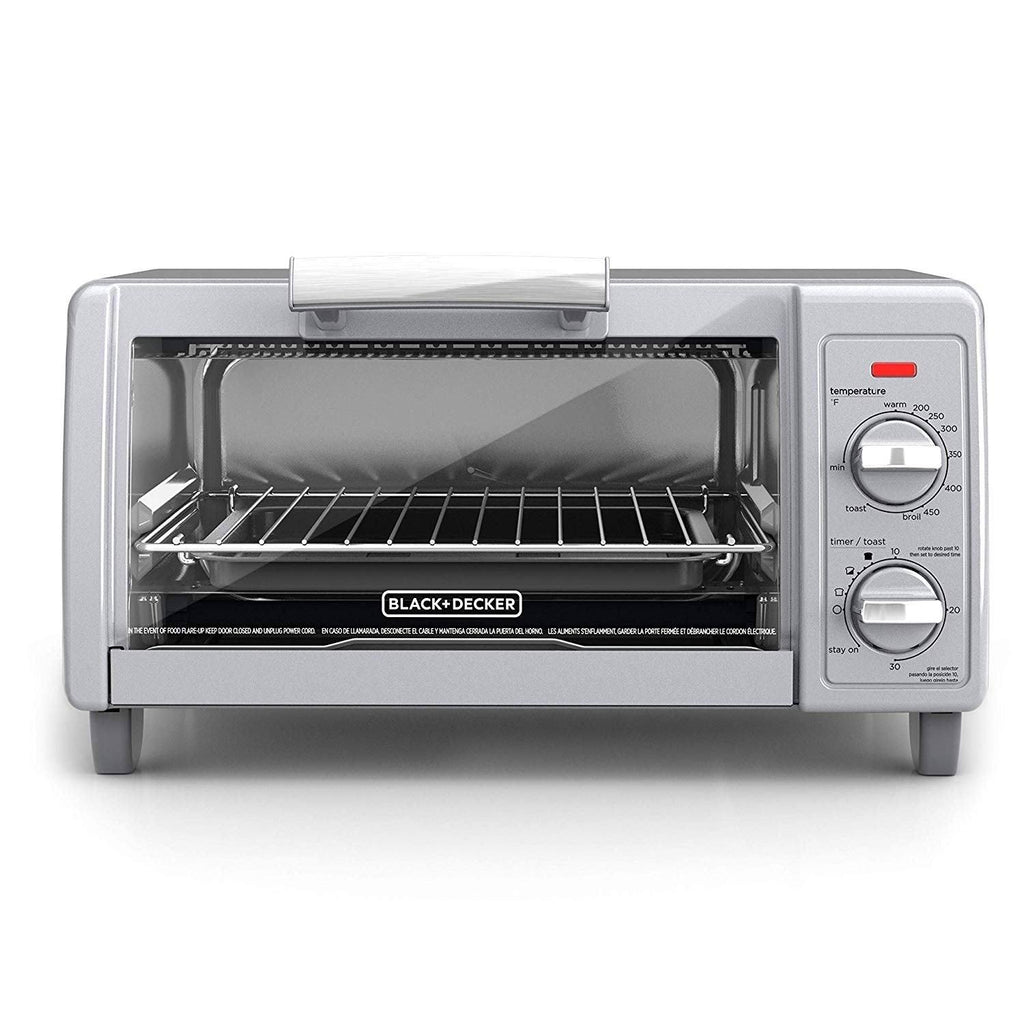 4-Slice Stainless Steel Toaster Oven Black + Decker, Silver