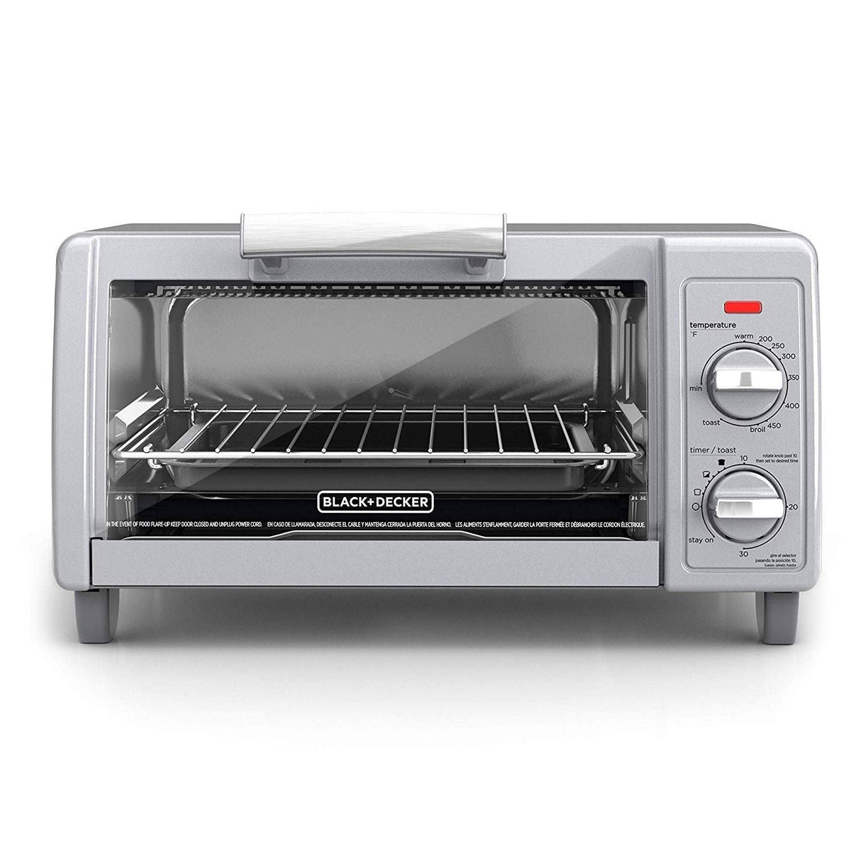 4-Slice Stainless Steel Toaster Oven Black + Decker, Silver