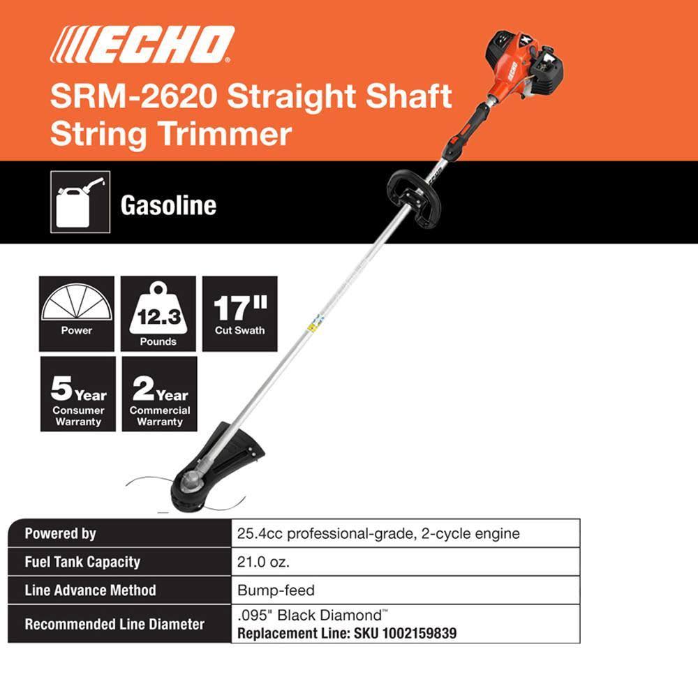 Echo 25.4 CC Gas 2-Stroke Cycle Straight Shaft Trimmer
