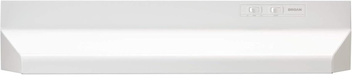 Broan-NuTone 42-inch Under-Cabinet Convertible Range Hood with 2-Speed Exhaust Fan and Light, 210 Max Blower CFM, White