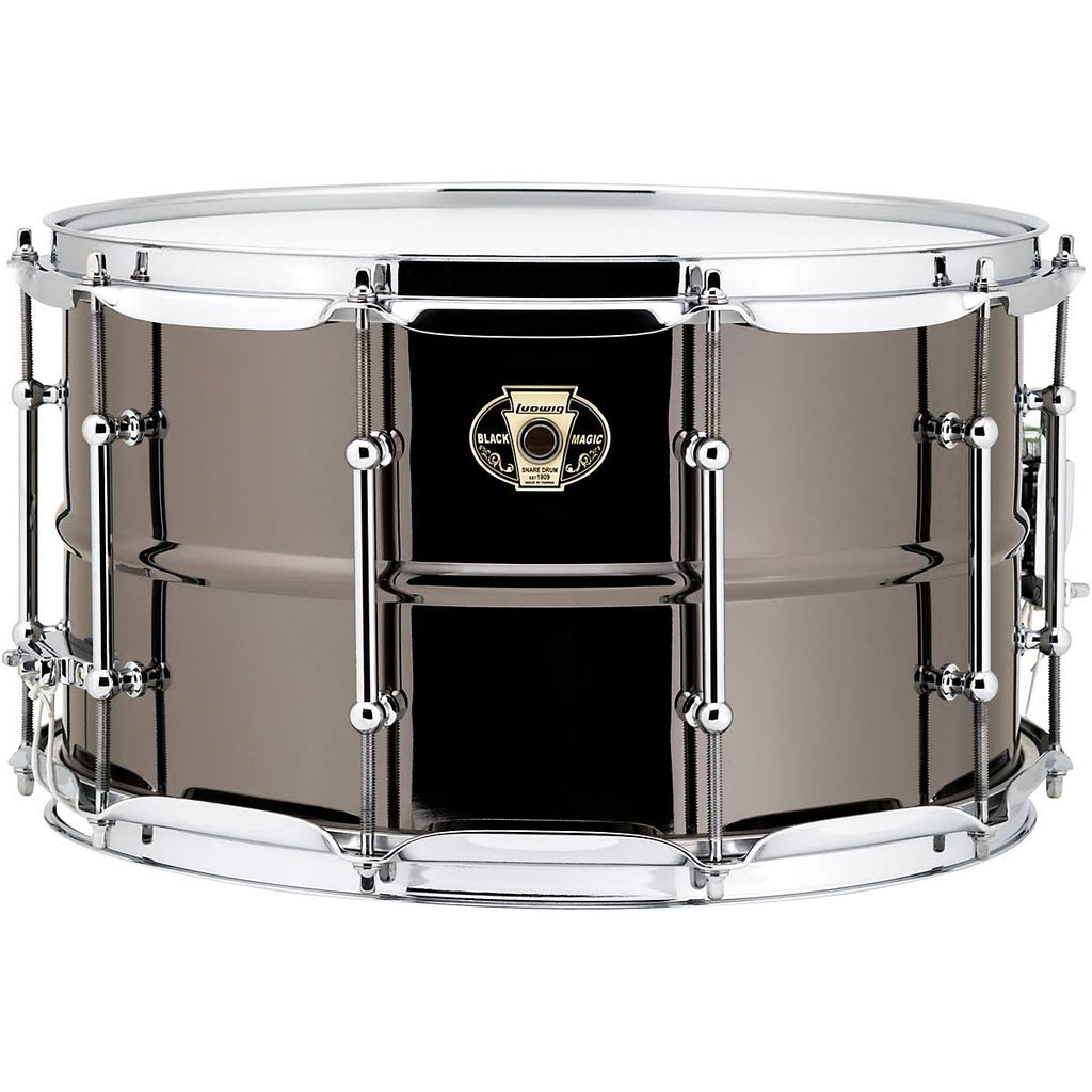 Ludwig 8x14x22 Black Magic Brass Snare Drum with Chrome Hardware
