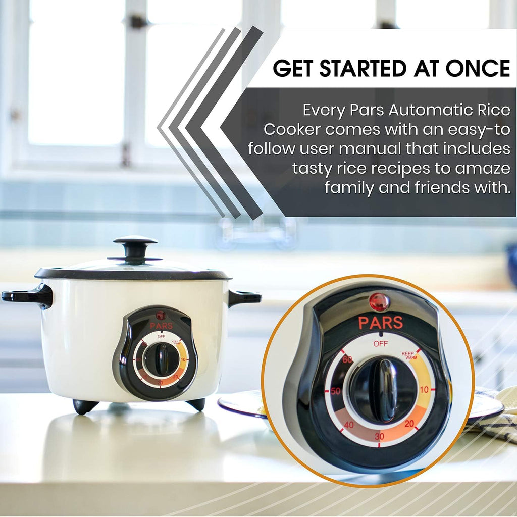 Pars Automatic Persian Rice Cooker - Tahdig Rice Maker Perfect Rice Crust, 10 Cup