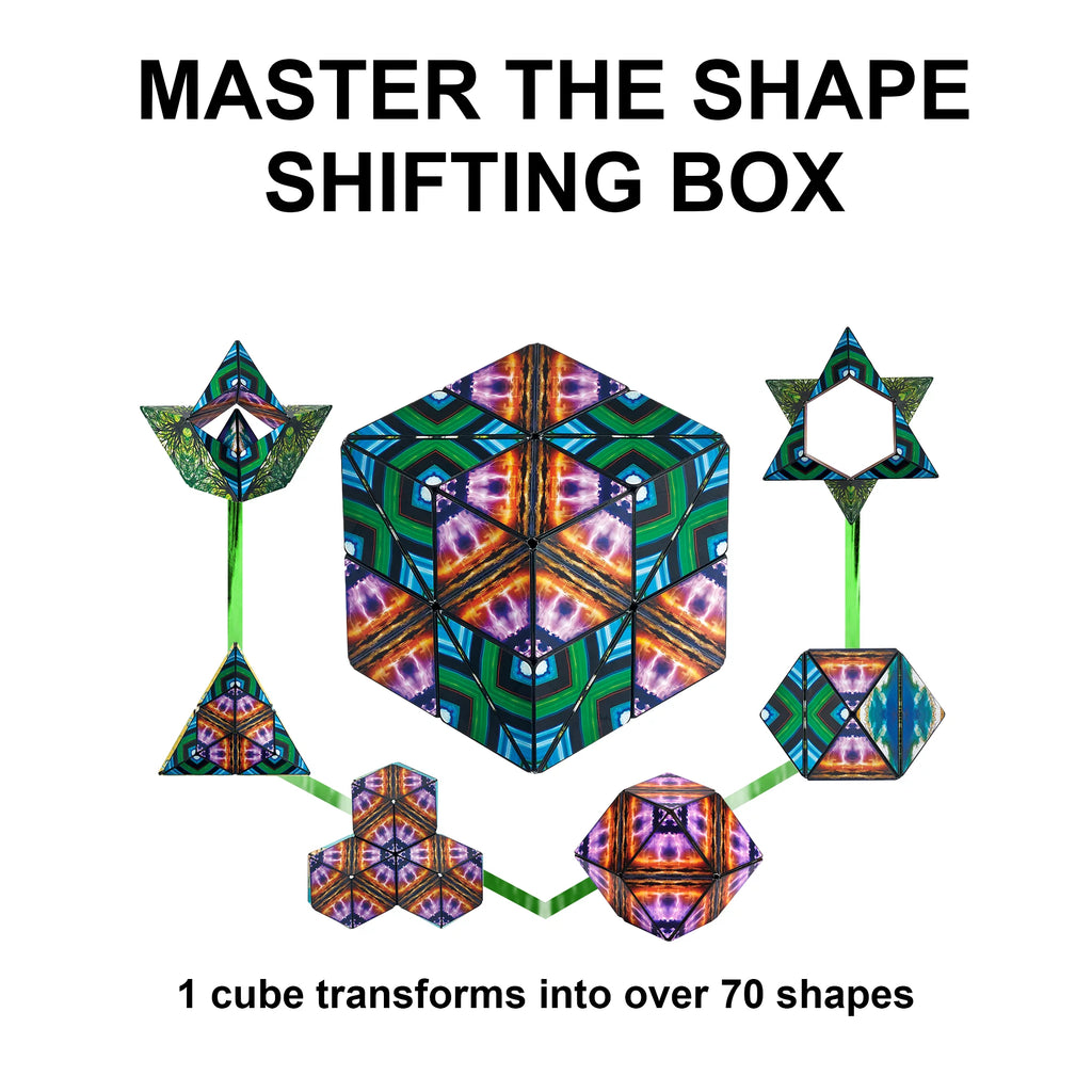 SHASHIBO Shape Shifting Box - Patented Fidget Cube ?C Shashibo Cube Magnet Fidget Toy Transforms Into Over 70 Shapes (Elements)