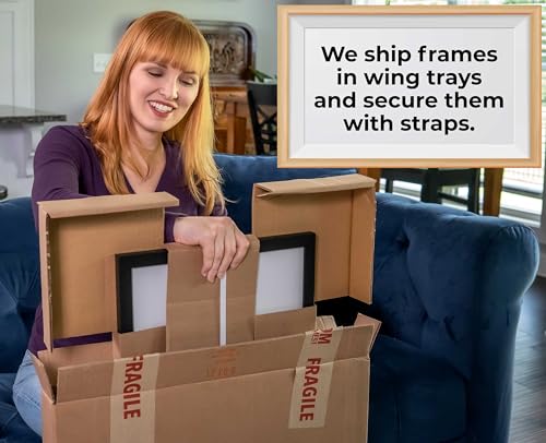 40x20 Contemporary Black Wood Picture Panoramic Frame - Picture Frame Includes UV Acrylic, Foam Board Backing, & Hanging Hardware! Panoramic Poster Frame