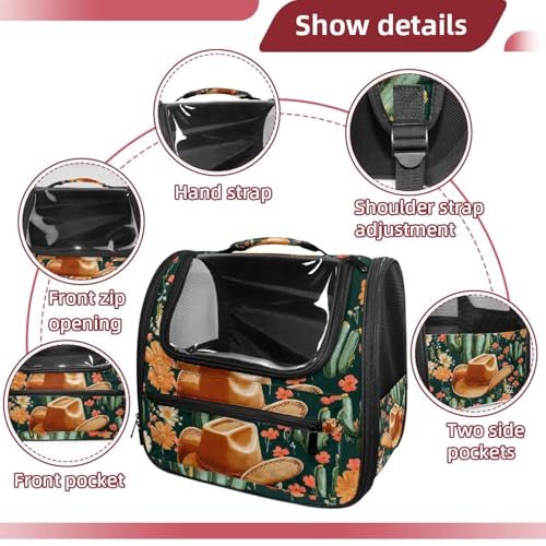 Halloween Pet Carrier Airline Approved Pet Carrier Bag Dog Carrier for Small Medium Cats Dogs Puppies Kitten
