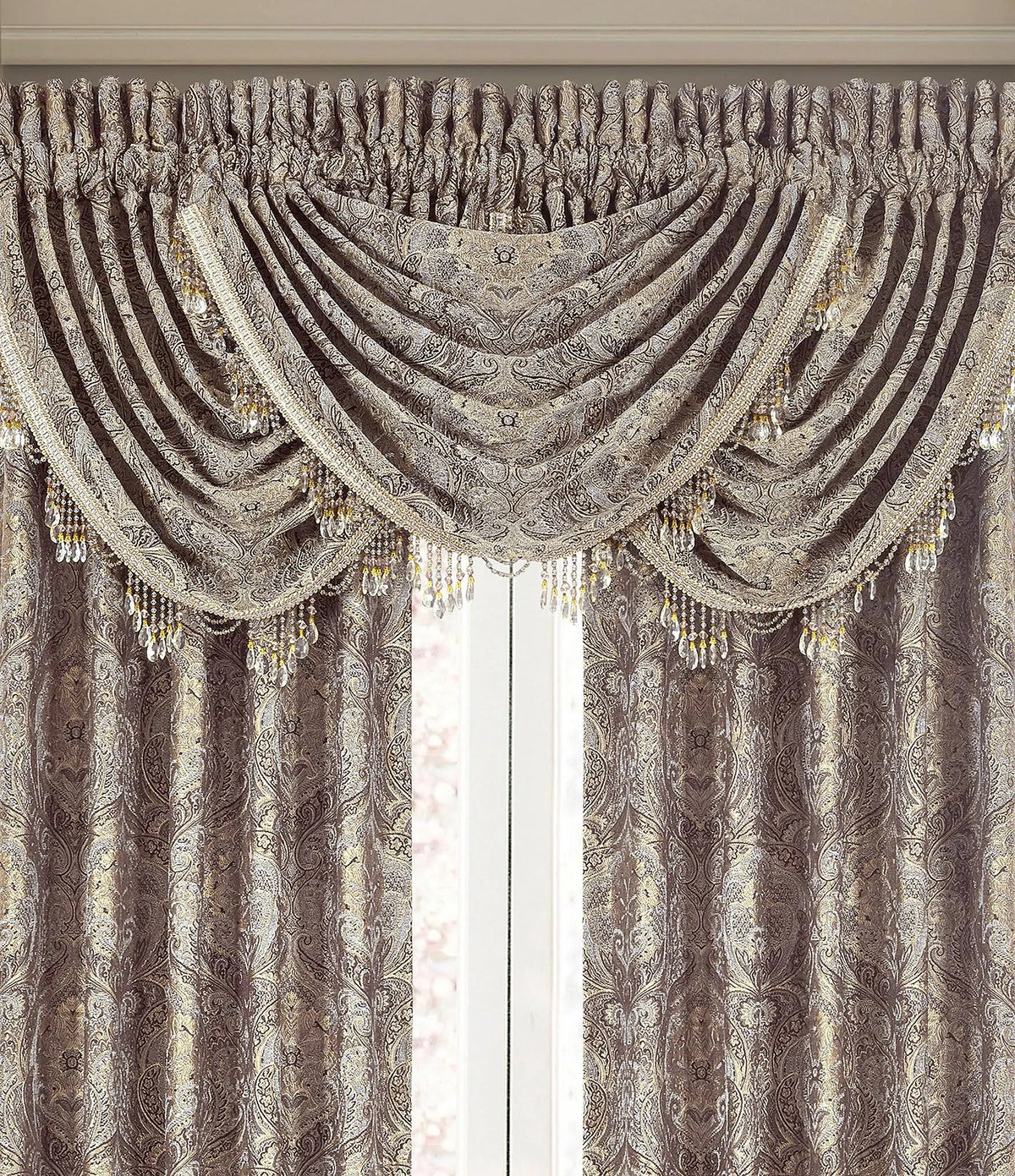 J Queen New York Provence Stone Valance - Waterfall