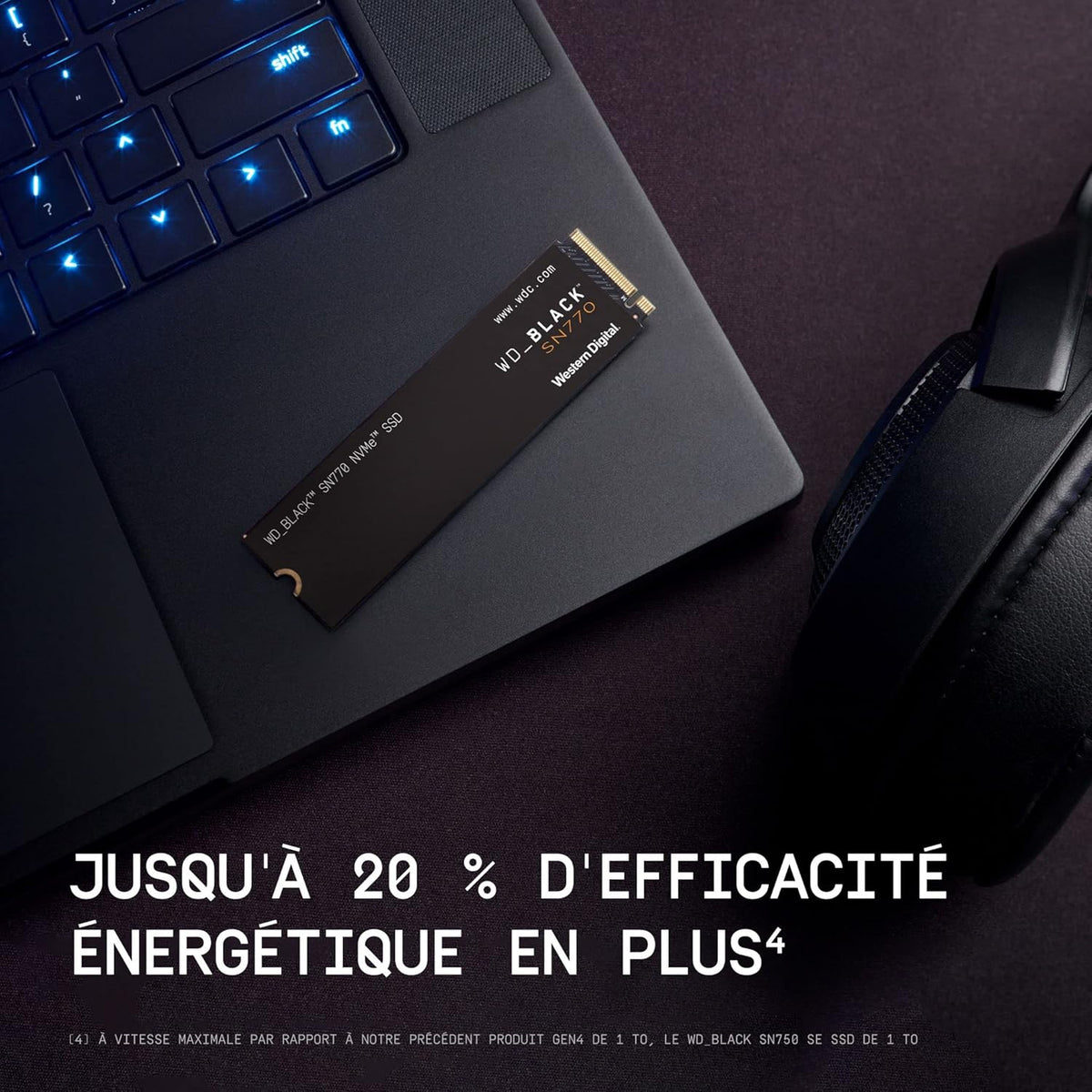 WD_BLACK 2TB SN770 NVMe Internal Gaming SSD Solid State Drive - Gen4 PCIe, M.2 2280, Up to 5,150 MB/s - WDS200T3X0E