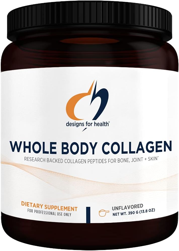Designs for Health Whole Body Collagen Powder - Pure Collagen Peptide Powder for Bone, Skin + Joint Support - Flavorless Collagen Drink Mix for Water, Shakes + Smoothies (30 Servings / 390g) Pack of 2