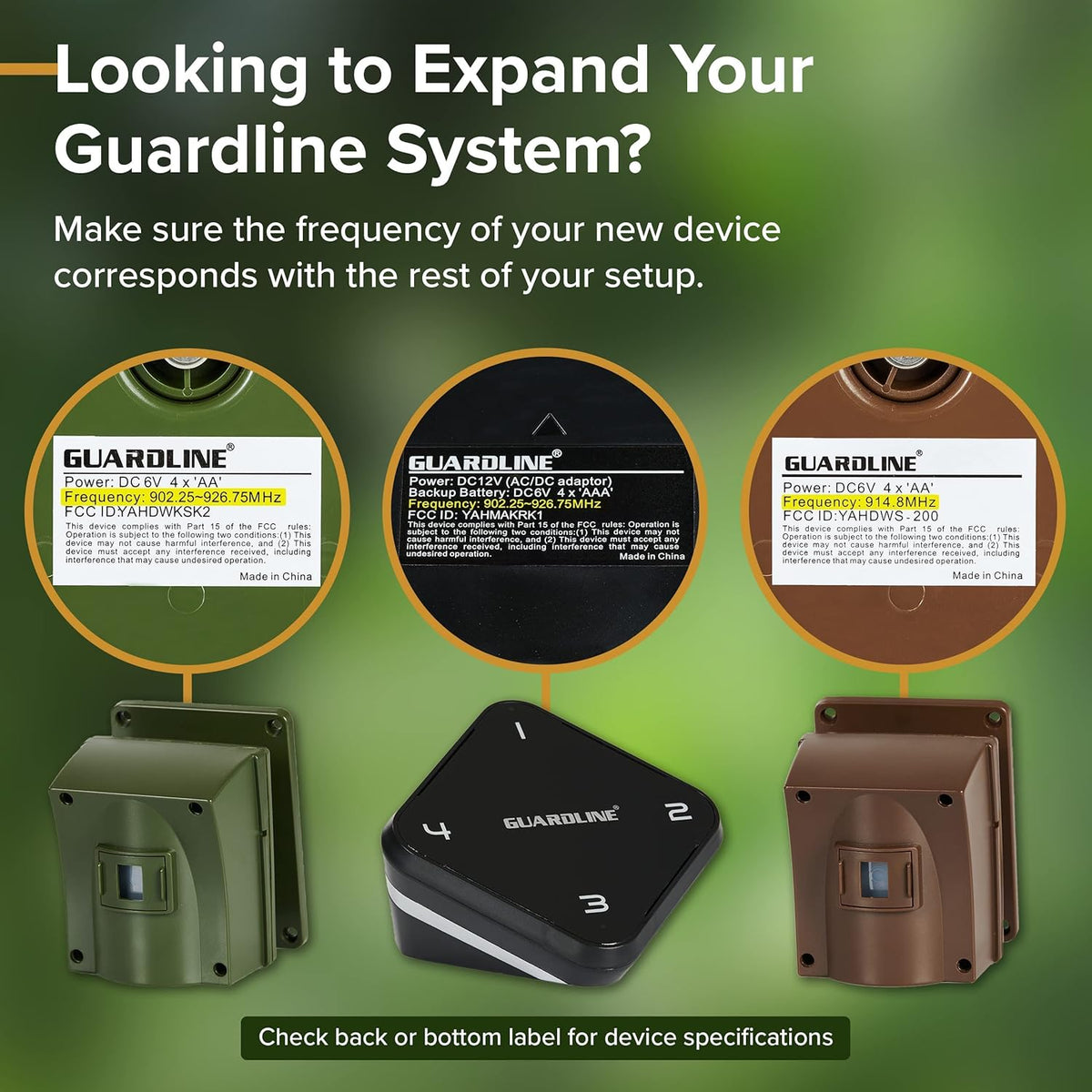 Guardline Wireless Driveway Alarm - Motion Sensor Alarm Set with 4 Sensors and 1 Receiver - 500 Foot Range - Weatherproof, Outdoor Security Alert System for Home & Property?