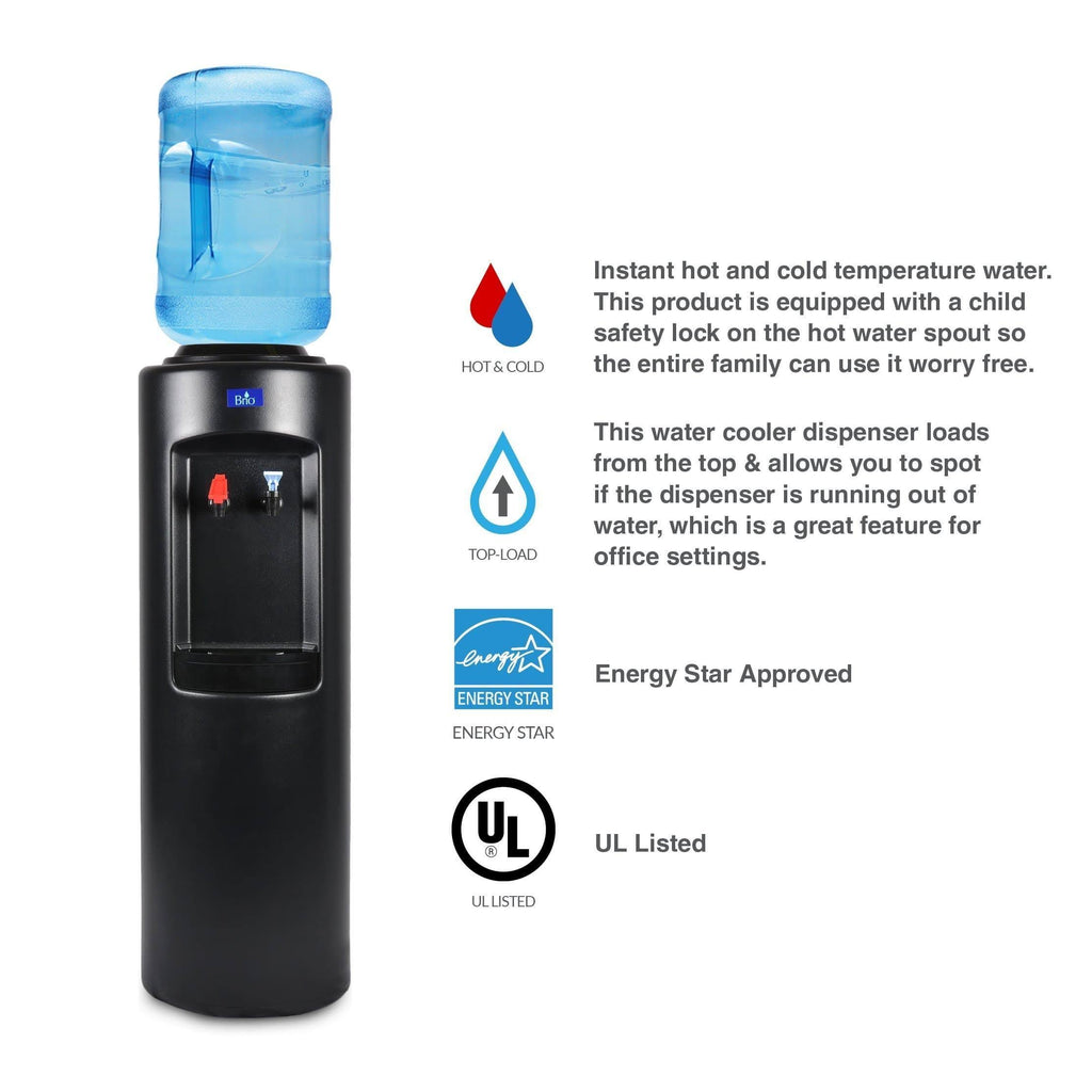 Brio CL520 Commercial Grade Hot and Cold Top Load Water Dispenser Cooler - Essential