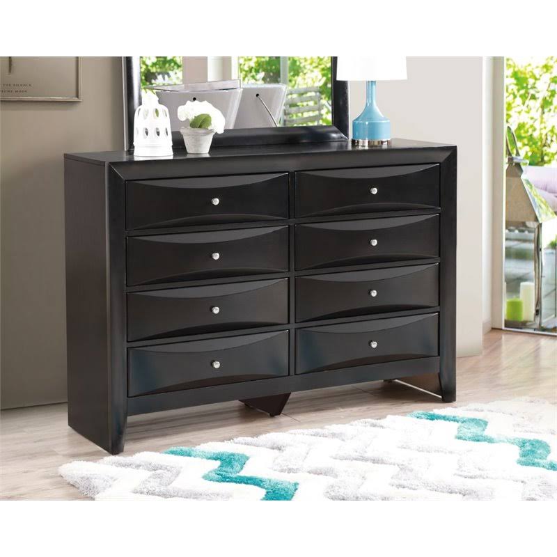 Glory Furniture Marilla 8 Drawer Dresser in Black - G1500-D