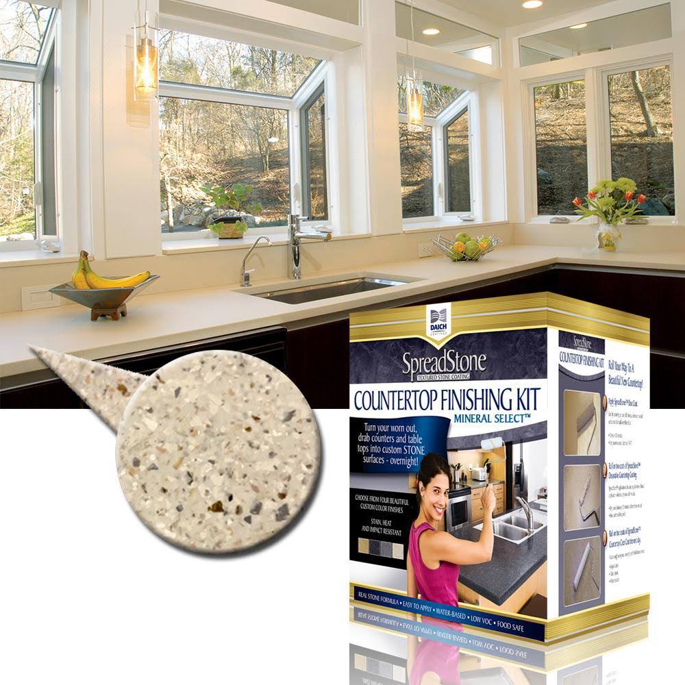 DAICH DCT-MNS-NW Quart SpreadStone Mineral Select Countertop Refinishing Kit, Natural White