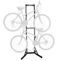 RaxGo Bike Storage Rack, 2 Bicycle Garage Stand, Adjustable, Freestanding, Adjustable Hooks Universal for Indoor Use