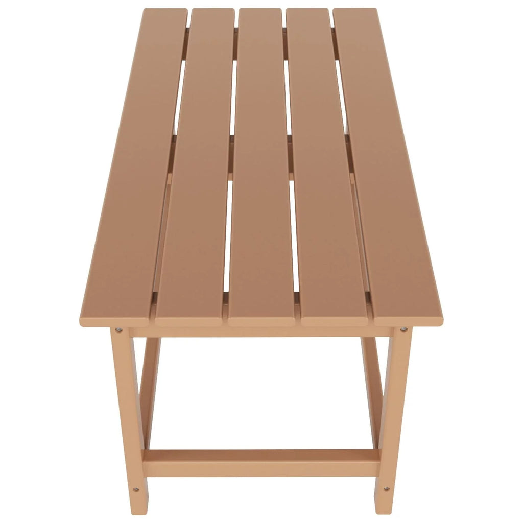 Polytrends Laguna All Weather Poly Outdoor Coffee Table - Rectangle Teak
