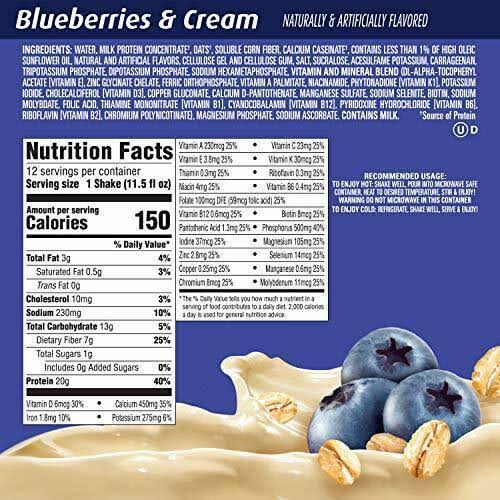 12 Premier Protein Blueberries Cream 20g Protein Shake with Oats 11.5 fl oz