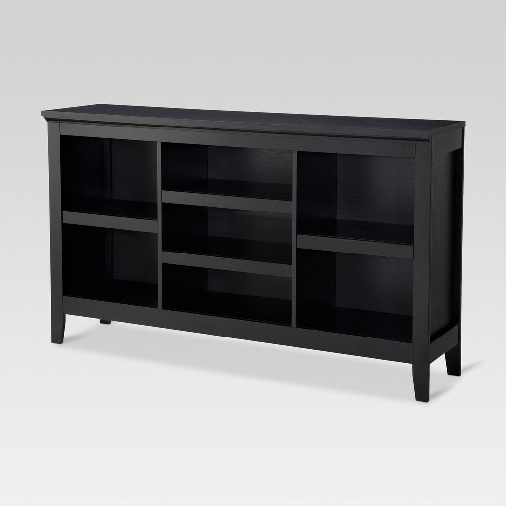 Threshold Carson Horizontal Bookcase with Adjustable Shelves - Black