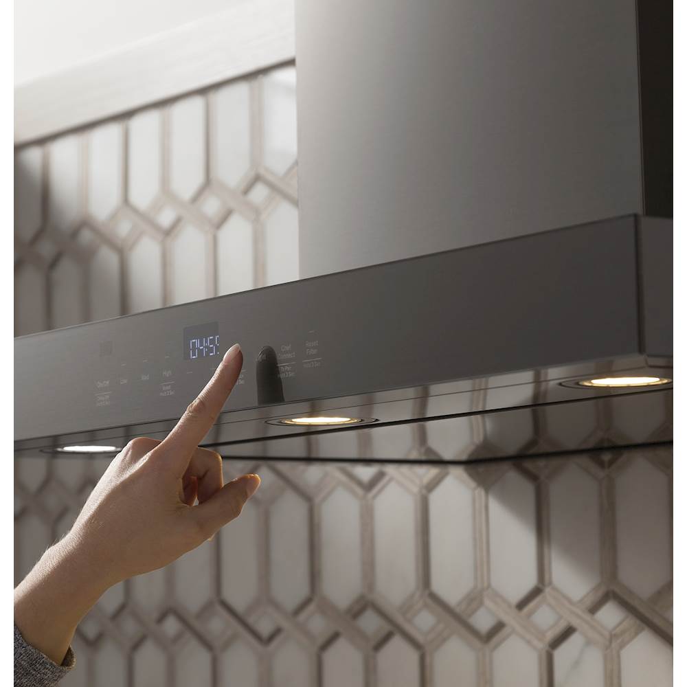 GE - 36 Convertible Range Hood - Black stainless steel