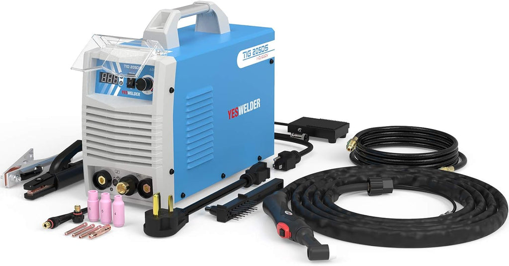 Tools AND Home Improvement YESWELDER TIG-205DS HF TIG/Stick/Arc TIG Welder,205 Amp 110 & 220V Dual Voltage TIG Welding Machine with Foot Pedal