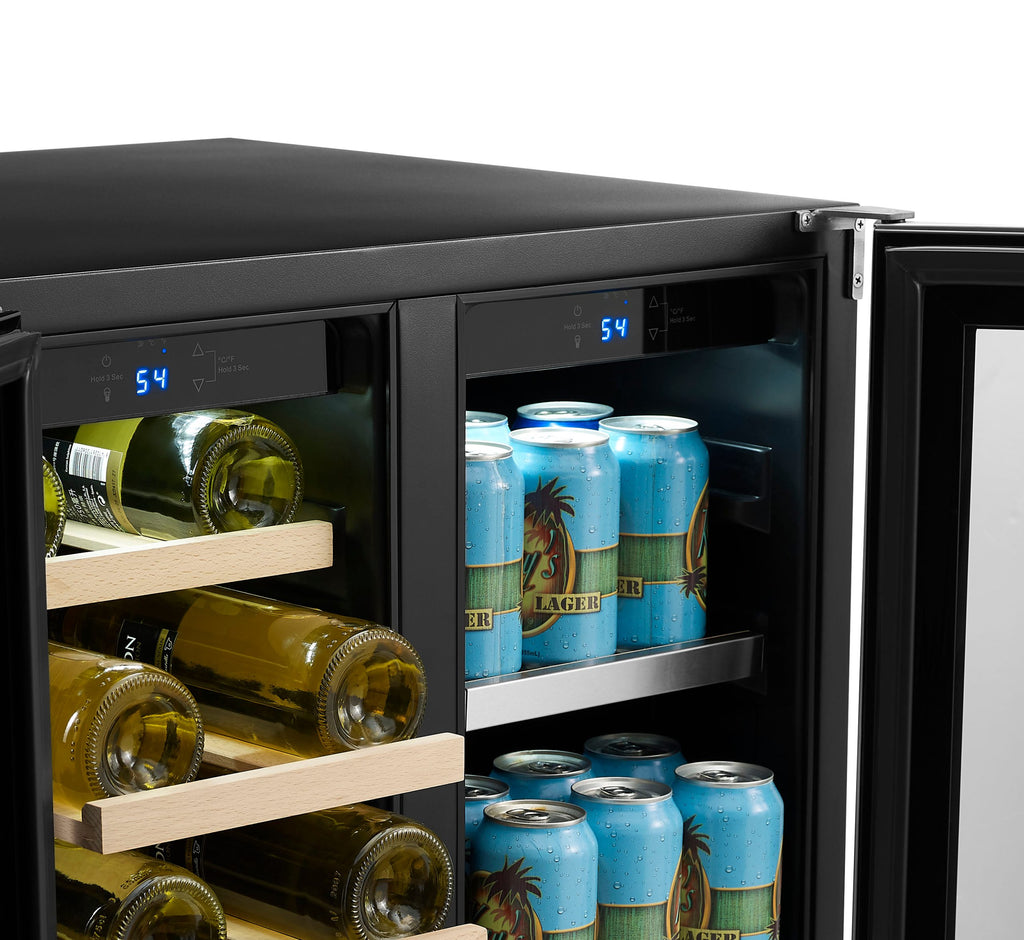 Insignia? - Dual Zone Wine and Beverage Cooler with Glass Doors - Stainless Steel